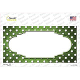 Lime Green White Small Dots Scallop Oil Rubbed Novelty Sticker Decal