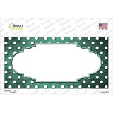 Mint White Small Dots Scallop Oil Rubbed Novelty Sticker Decal