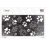 Black White Paw Oil Rubbed Novelty Sticker Decal