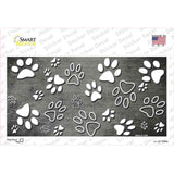 Gray White Paw Oil Rubbed Novelty Sticker Decal