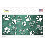 Mint White Paw Oil Rubbed Novelty Sticker Decal