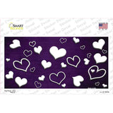 Purple White Love Oil Rubbed Novelty Sticker Decal