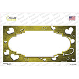 Yellow White Love Scallop Oil Rubbed Novelty Sticker Decal