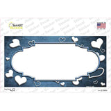 Light Blue White Love Scallop Oil Rubbed Novelty Sticker Decal