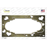 Gold White Love Scallop Oil Rubbed Novelty Sticker Decal