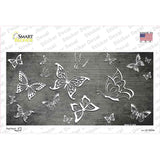 Gray White Butterfly Oil Rubbed Novelty Sticker Decal