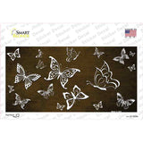 Brown White Butterfly Oil Rubbed Novelty Sticker Decal