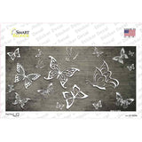 Tan White Butterfly Oil Rubbed Novelty Sticker Decal