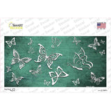 Mint White Butterfly Oil Rubbed Novelty Sticker Decal
