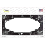 Black White Scallop Butterfly Oil Rubbed Novelty Sticker Decal