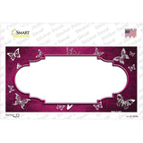 Pink White Scallop Butterfly Oil Rubbed Novelty Sticker Decal