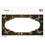 Brown White Scallop Butterfly Oil Rubbed Novelty Sticker Decal