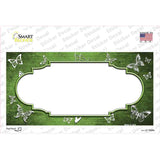 Lime Green White Scallop Butterfly Oil Rubbed Novelty Sticker Decal