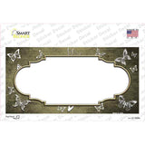 Gold White Scallop Butterfly Oil Rubbed Novelty Sticker Decal