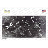 Black White Dragonfly Oil Rubbed Novelty Sticker Decal