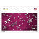 Pink White Dragonfly Oil Rubbed Novelty Sticker Decal