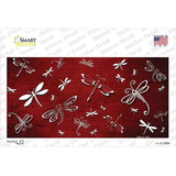 Red White Dragonfly Oil Rubbed Novelty Sticker Decal