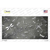 Gray White Dragonfly Oil Rubbed Novelty Sticker Decal