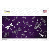 Purple White Dragonfly Oil Rubbed Novelty Sticker Decal