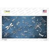 Light Blue White Dragonfly Oil Rubbed Novelty Sticker Decal