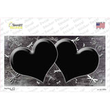 Black White Dragonfly Hearts Oil Rubbed Novelty Sticker Decal