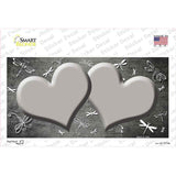 Gray White Dragonfly Hearts Oil Rubbed Novelty Sticker Decal