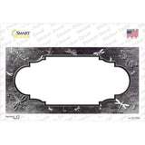 Black White Dragonfly Scallop Oil Rubbed Novelty Sticker Decal