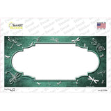 Mint White Dragonfly Scallop Oil Rubbed Novelty Sticker Decal