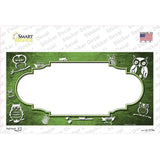 Lime Green White Owl Scallop Oil Rubbed Novelty Sticker Decal