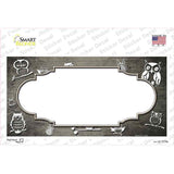 Tan White Owl Scallop Oil Rubbed Novelty Sticker Decal