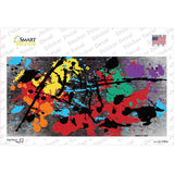 Black White Splatter Oil Rubbed Novelty Sticker Decal