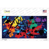 Blue Splatter Oil Rubbed Novelty Sticker Decal