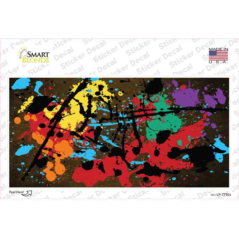 Brown Splatter Oil Rubbed Novelty Sticker Decal