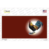 Rooster Offset Red Novelty Sticker Decal