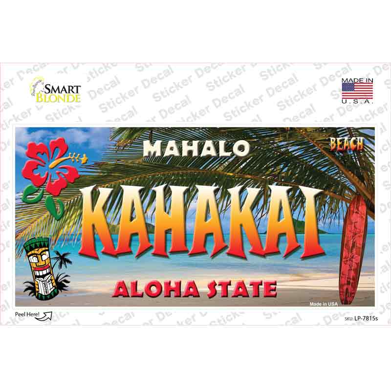 Kahakai Hawaii State Novelty Sticker Decal