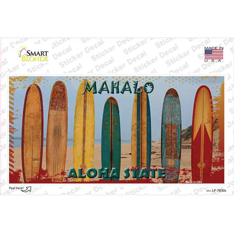 Aloha State Hawaii Blank State Novelty Sticker Decal