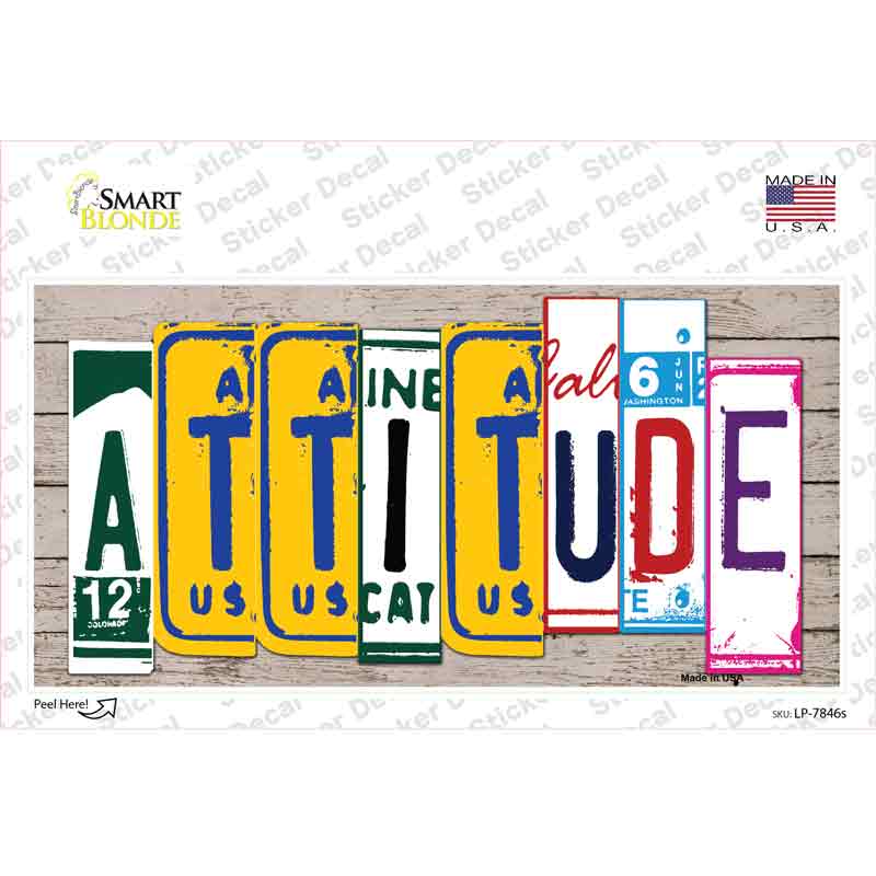 Attitude Art Wood Novelty Sticker Decal