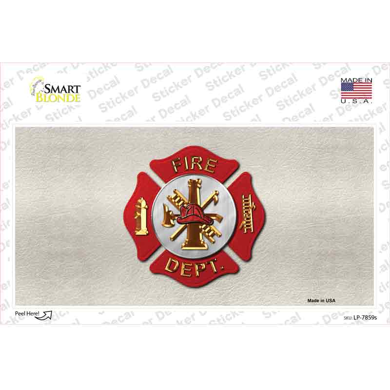 Fire Department Novelty Sticker Decal