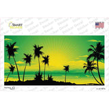 Sunset Yellow Green Novelty Sticker Decal