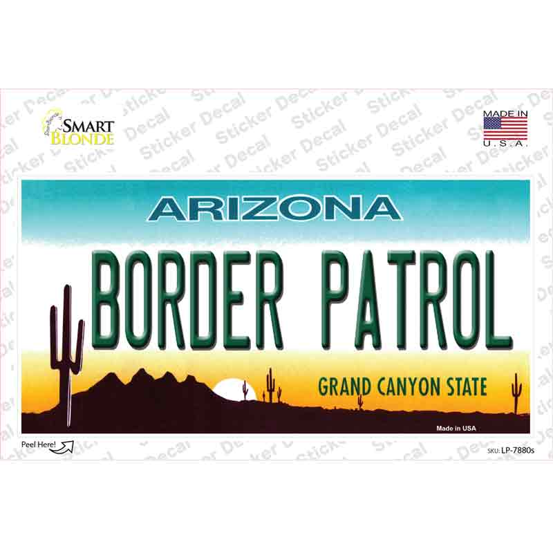 Border Patrol Arizona State Novelty Sticker Decal