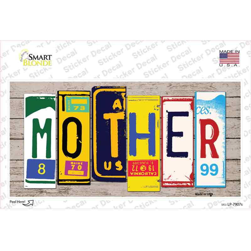 Mother Wood Art Novelty Sticker Decal