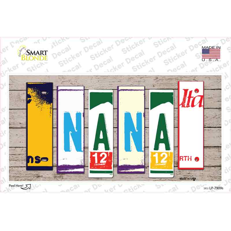 Nana Wood Art Novelty Sticker Decal