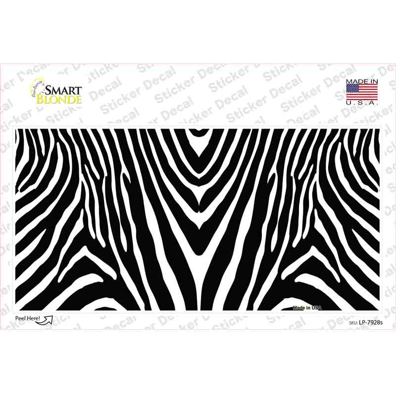 Zebra Novelty Sticker Decal