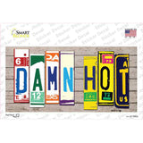 Damn Hot Wood Art Novelty Sticker Decal