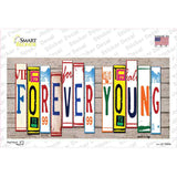 Forever Young Wood Art Novelty Sticker Decal