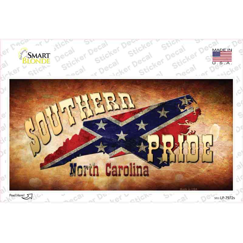 Southern Pride North Carolina Novelty Sticker Decal