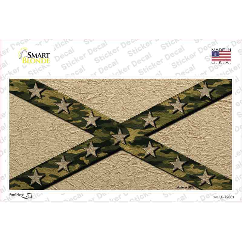 Confederate Stripes Camo Novelty Sticker Decal
