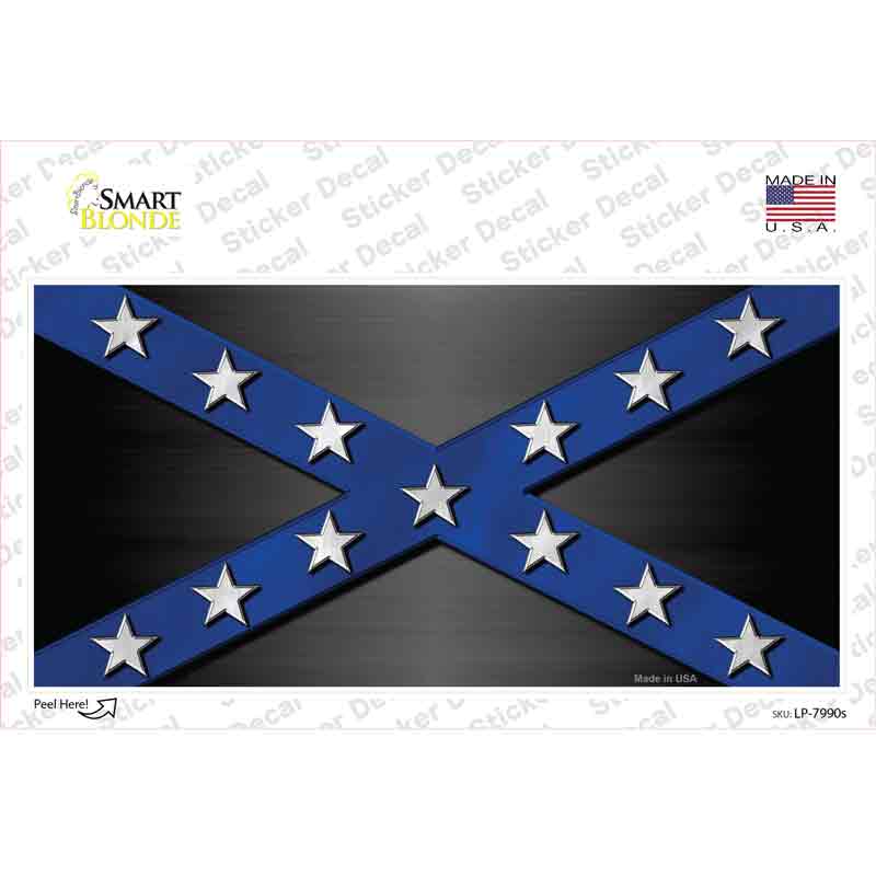 Confederate Stripes Blue Novelty Sticker Decal