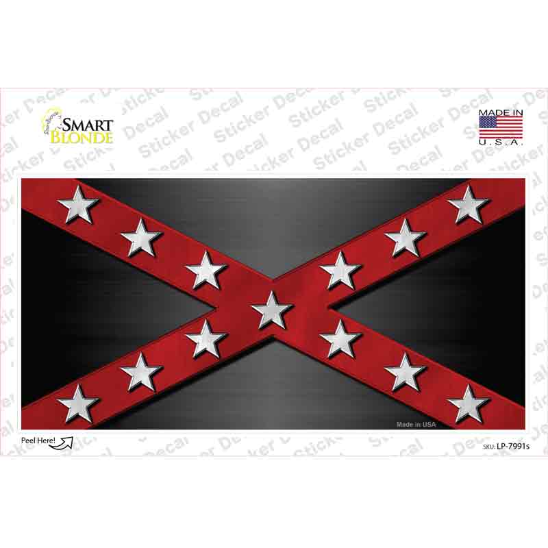 Confederate Stripes Red Novelty Sticker Decal