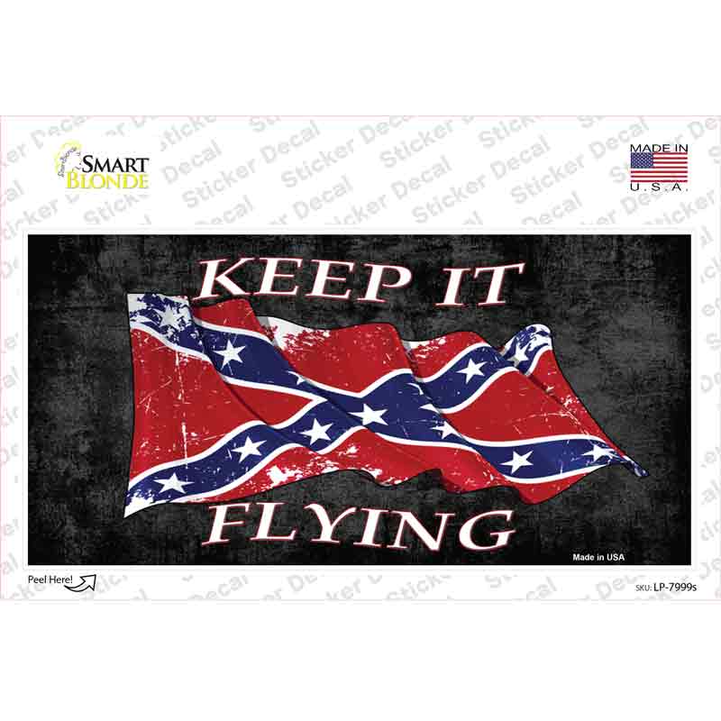 Confederate Keep It Flying Novelty Sticker Decal